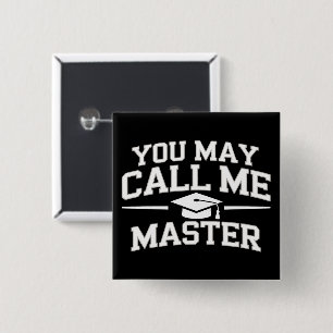 Chapa Cuadrada Título de Máster MBA Educación Graduación Divertid