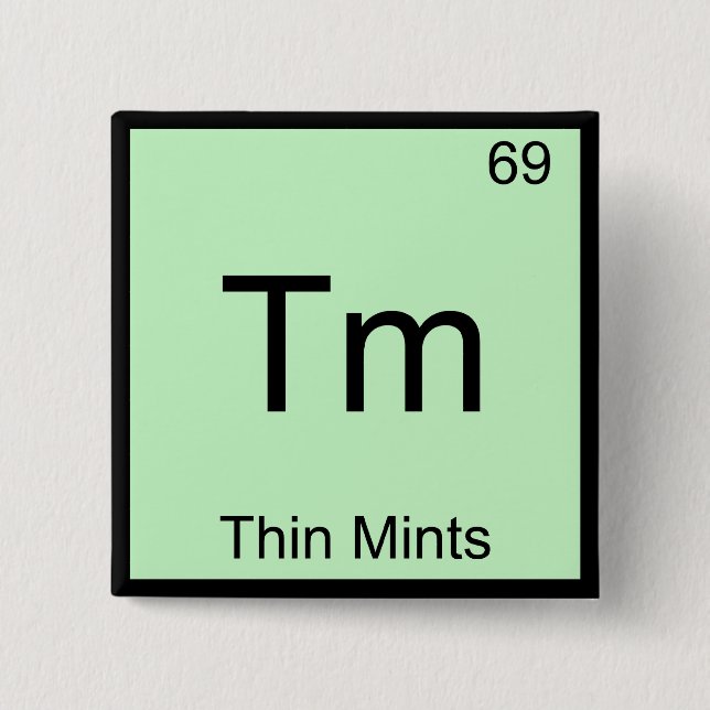 Chapa Cuadrada Tm - Camiseta de símbolo de elemento de química di (Anverso)