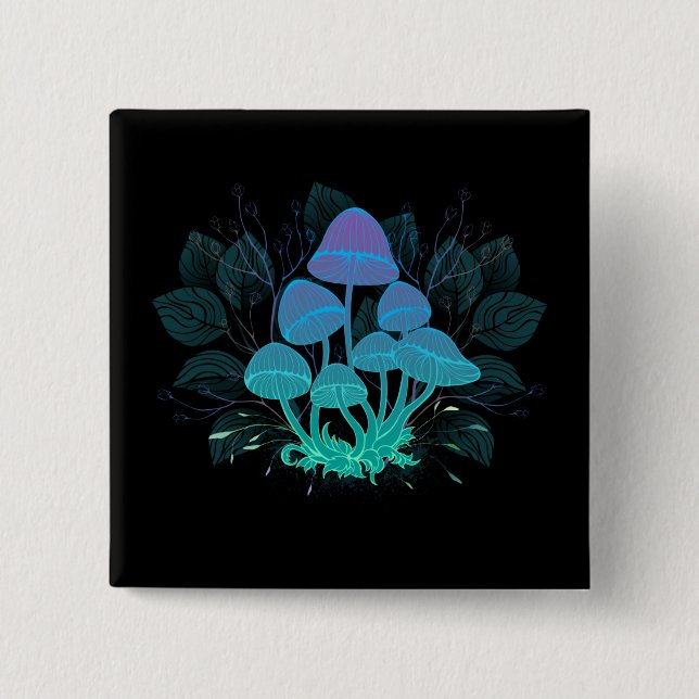 Chapa Cuadrada Toadstools en Bushes (Anverso)