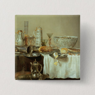 Chapa Cuadrada Todavía del desayuno vida, 1638