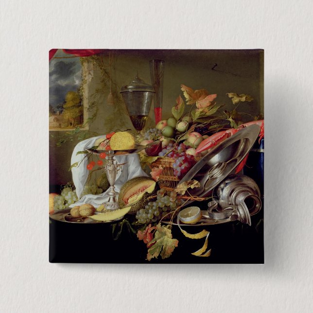 Chapa Cuadrada Todavía vida (Anverso)