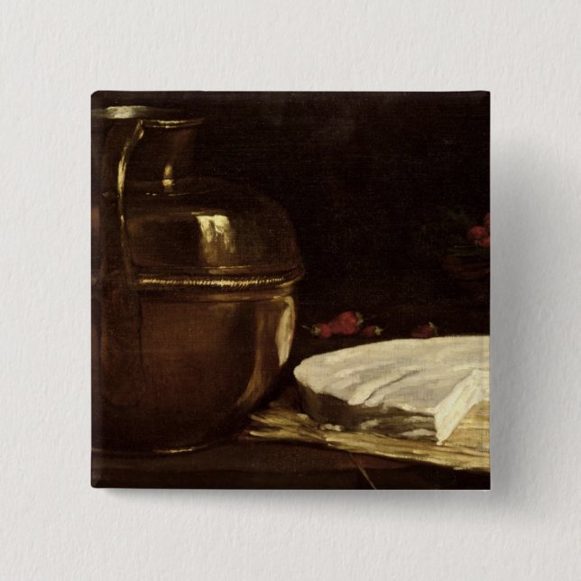 Chapa Cuadrada Todavía vida con el brie, 1863 (Anverso)
