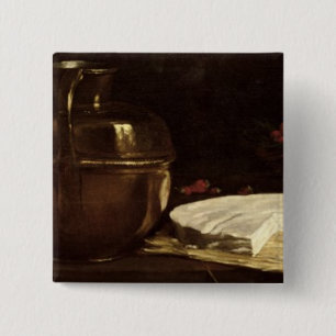 Chapa Cuadrada Todavía vida con el brie, 1863