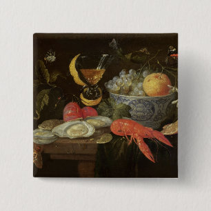 Chapa Cuadrada Todavía vida con la fruta y los crustáceos, 1653