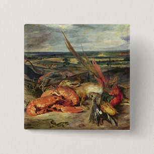 Chapa Cuadrada Todavía vida con las langostas, 1826-27