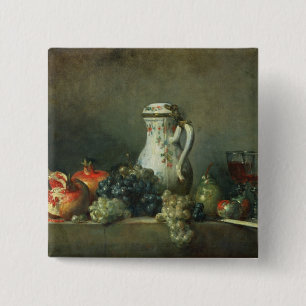 Chapa Cuadrada Todavía vida con las uvas y las granadas, 1763