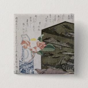 Chapa Cuadrada Todavía vida con un Camelia, c.1820