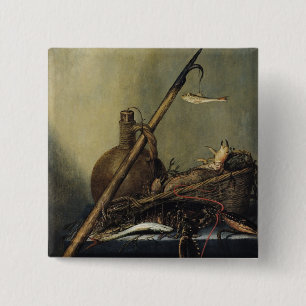 Chapa Cuadrada Todavía vida con una jarra y los crustáceos