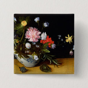 Chapa Cuadrada Todavía vida de flores