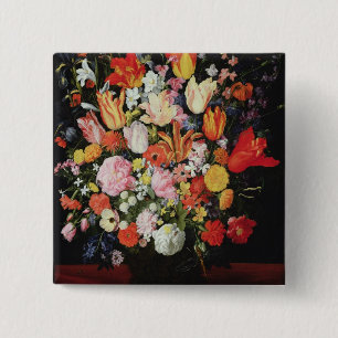 Chapa Cuadrada Todavía vida de flores, 1610s