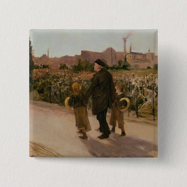 Chapa Cuadrada Todo el día de almas, c.1882 (Anverso)