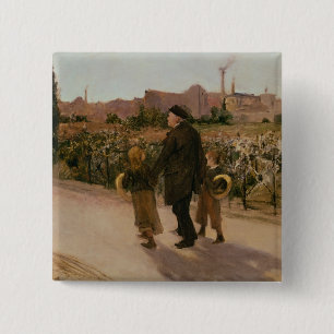 Chapa Cuadrada Todo el día de almas, c.1882