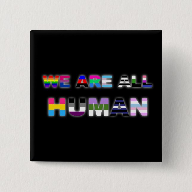 Chapa Cuadrada Todo el negro humano (Anverso)