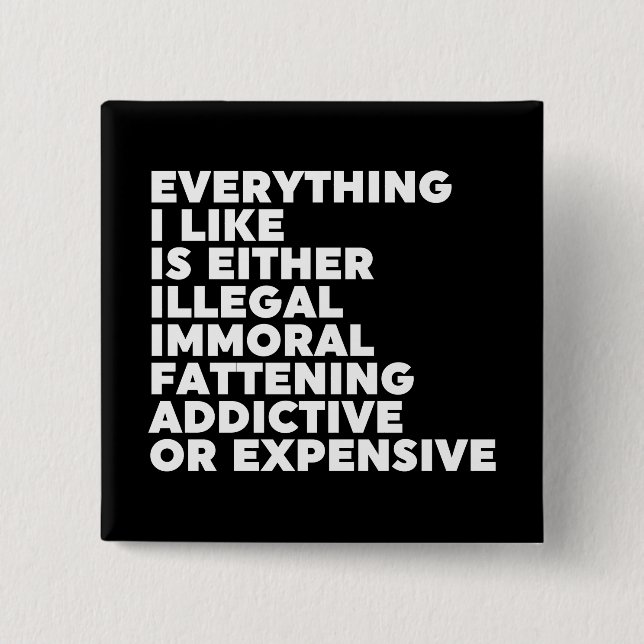 Chapa Cuadrada Todo lo que me gusta (Anverso)