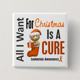 Chapa Cuadrada Todos lo que quiero para la leucemia del navidad