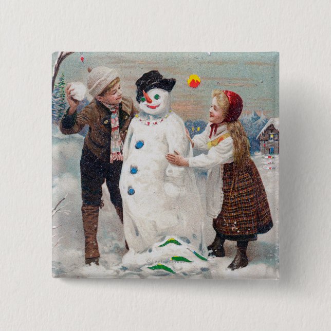 Chapa Cuadrada Todos los Navidades disfrutan ser tuyos (Anverso)