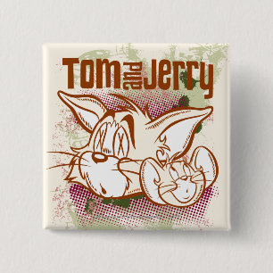 Chapa Cuadrada Tom y Jerry Brown y verde