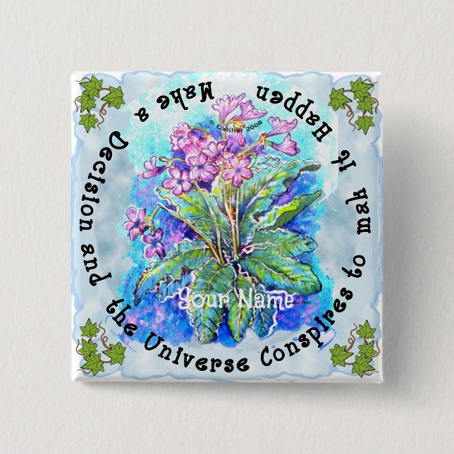 Chapa Cuadrada Tomar Una Decisión (Anverso)