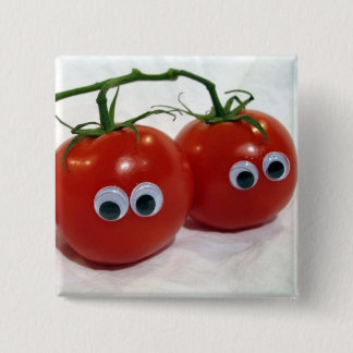 Chapa Cuadrada Tomates tontos observados Googly