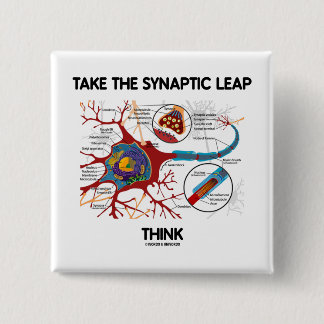Chapa Cuadrada Tome el salto sináptico piensan (neurona/la