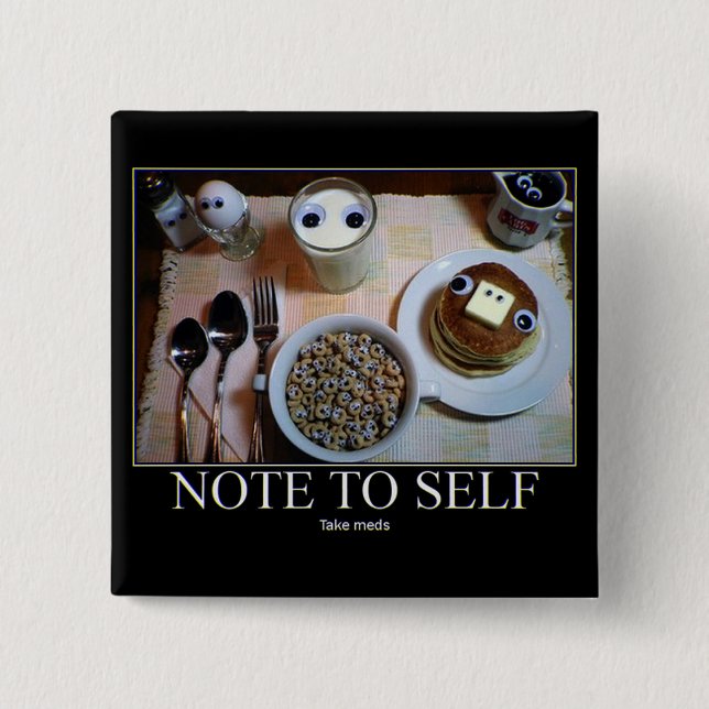 Chapa Cuadrada ¡Tomen los Meds! (Anverso)