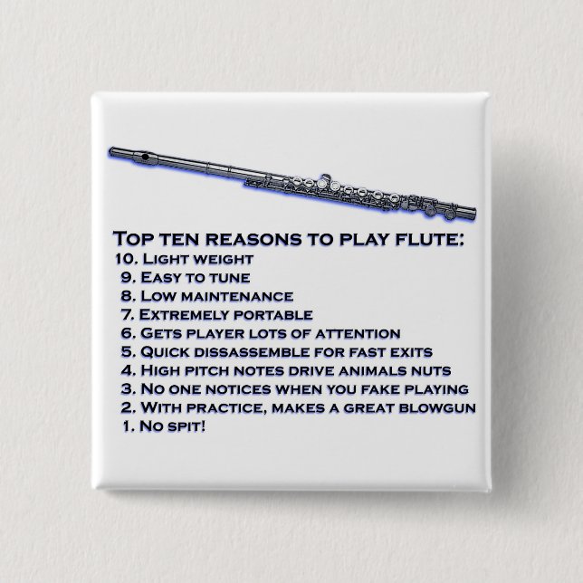 Chapa Cuadrada Top 10 de la flauta (Anverso)