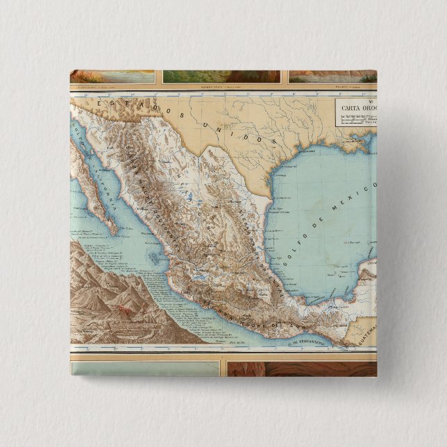 Chapa Cuadrada Topografía de México (Anverso)