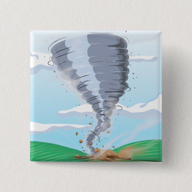 Chapa Cuadrada Tornado Remolino (Anverso)