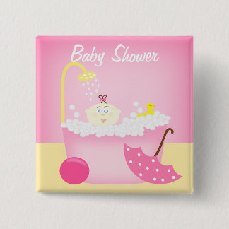 Chapa Cuadrada Tornillo rosa Baby Shower de baño súbito