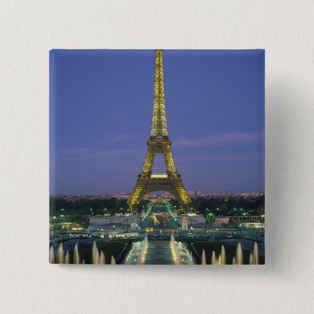 Chapa Cuadrada Torre Eiffel, París, Francia 2 (Anverso)