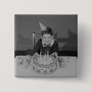 Chapa Cuadrada Torta de cumpleaños