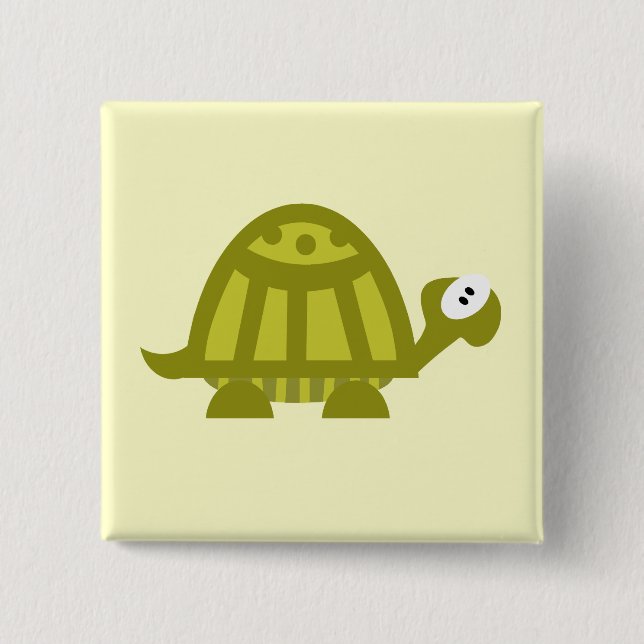 Chapa Cuadrada Tortuga verde (Anverso)