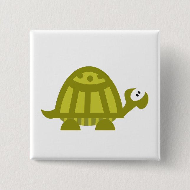 Chapa Cuadrada Tortuga verde (Anverso)