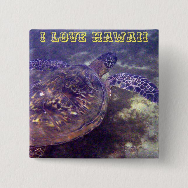 Chapa Cuadrada Tortugas de mar de Hawái (Anverso)