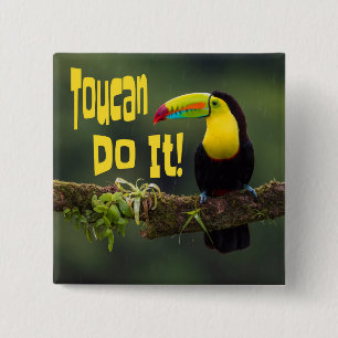 Chapa Cuadrada ¡Toucan Lo Hace! Pun divertidísimo con motivos de 