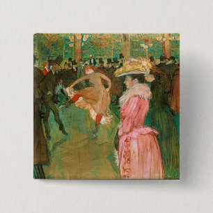 Chapa Cuadrada Toulouse-Lautrec - En el Rouge, El Baile