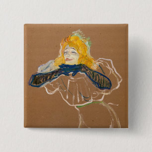 Chapa Cuadrada Toulouse-Lautrec - Yvette Guilbert Cantando