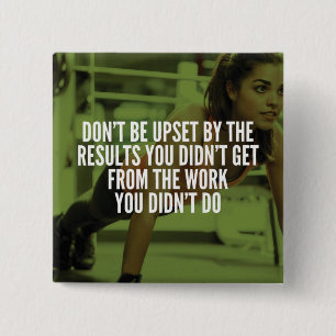 Chapa Cuadrada Trabajo duro - Motivación del entrenamiento de gim