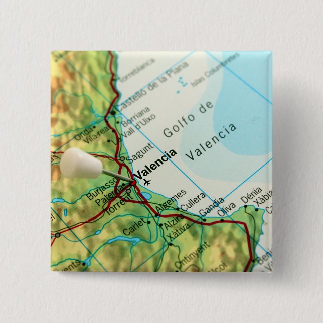 Chapa Cuadrada Trace con el perno que señala a la ciudad de (Anverso)