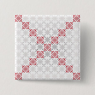 Chapa Cuadrada Traditional Latvian SUN sign geometric pattern II