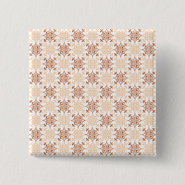 Chapa Cuadrada Traditional Latvian SUN sign geometric pattern VII (Anverso)