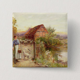 Chapa Cuadrada Traer a casa las ovejas