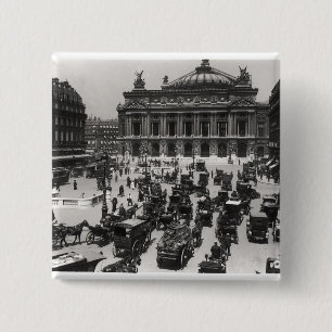 Chapa Cuadrada Tráfico delante del teatro de la ópera de París
