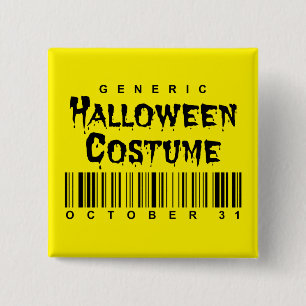 Chapa Cuadrada Traje genérico de Halloween del código de barras