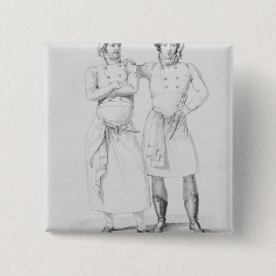 Chapa Cuadrada Trajes de cocineros a partir de diversas eras