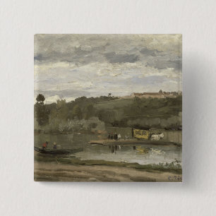 Chapa Cuadrada Transbordador de Camille Pissarro el en