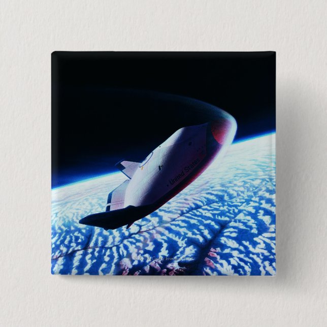 Chapa Cuadrada Transbordador espacial 3 (Anverso)