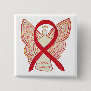 Chapa Cuadrada Trazo de conciencia Trazo Rojo Ángel Personalizad
