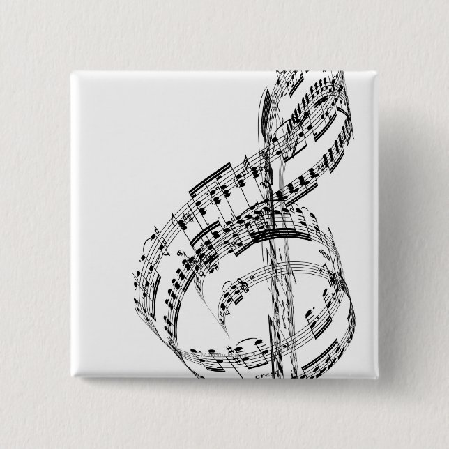 Chapa Cuadrada Treble Clef (Anverso)