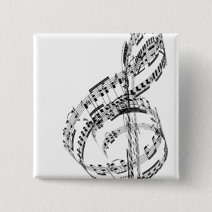 Chapa Cuadrada Treble Clef